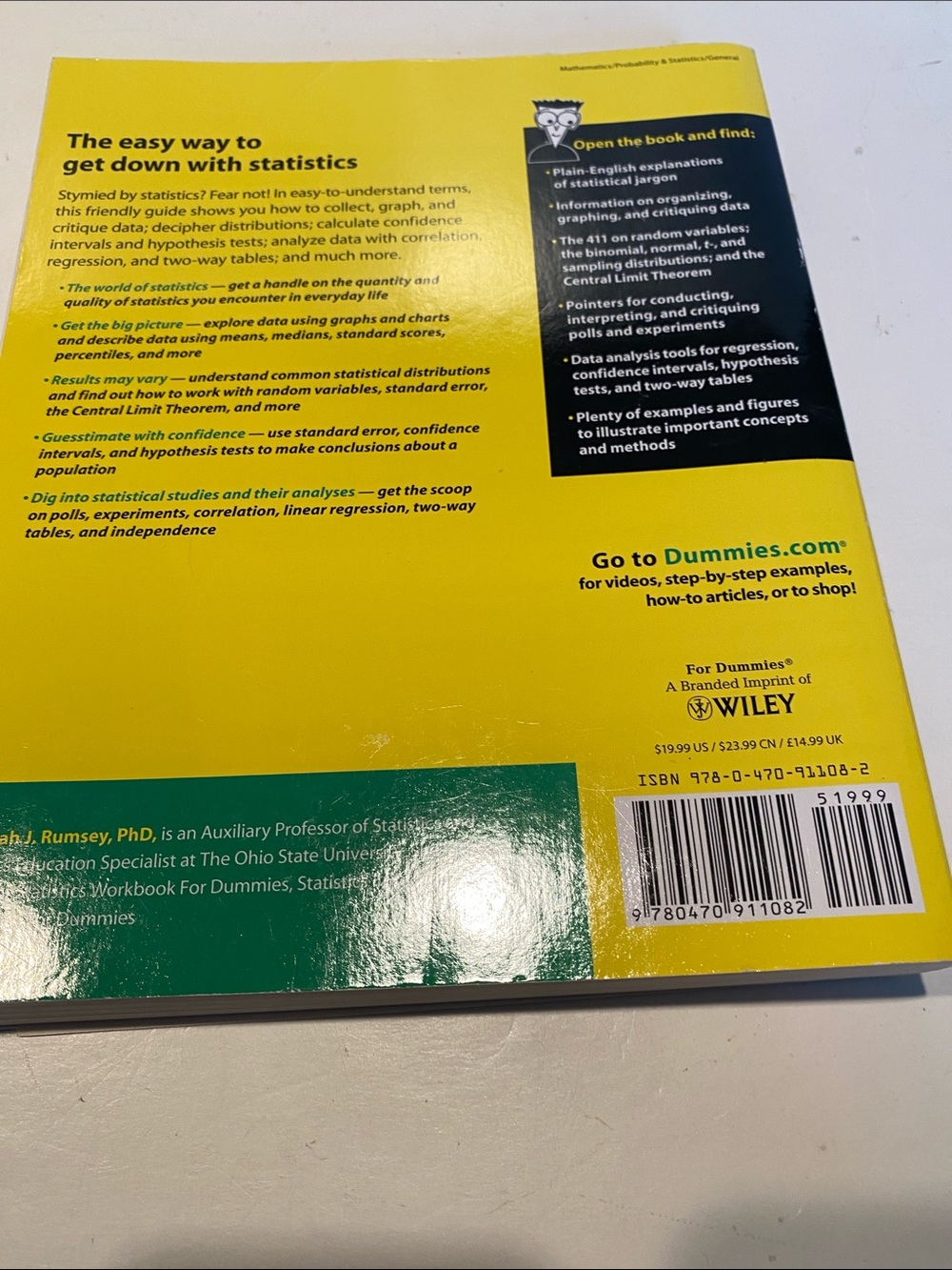 “Statistics for Dummies,” - Picture 2 of 2